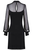 Punk Black spider neck dress DW159 - Gothlolibeauty