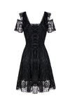 Gothic Black daily lace dress with off Shoulder DW178 - Gothlolibeauty