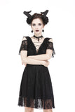 Gothic Black daily lace dress with off Shoulder DW178 - Gothlolibeauty