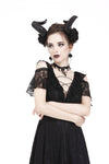 Gothic Black daily lace dress with off Shoulder DW178 - Gothlolibeauty