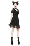 Gothic Black daily lace dress with off Shoulder DW178 - Gothlolibeauty