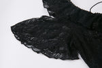 Gothic Black daily lace dress with off Shoulder DW178 - Gothlolibeauty