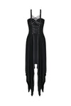 Punk knitted dress with irregular hem and interlaced rope design DW190 - Gothlolibeauty