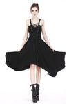 Punk knitted dress with irregular hem and interlaced rope design DW190 - Gothlolibeauty