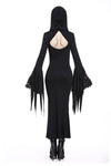 Holloween gothic slit hem witch sleeve hooded dress DW200 - Gothlolibeauty