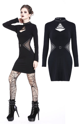 Punk ladies bandage chest slim waist bodycon DW203 - Gothlolibeauty