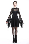 Elegant gothic lace-up lacey knitted T-shirt DW210 - Gothlolibeauty