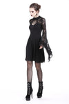 Elegant gothic lace-up lacey knitted T-shirt DW210 - Gothlolibeauty