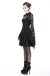 Elegant gothic lace-up lacey knitted T-shirt DW210 - Gothlolibeauty