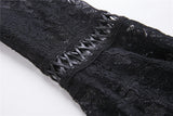 Elegant gothic lace-up lacey knitted T-shirt DW210 - Gothlolibeauty
