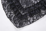 Elegant gothic lace-up lacey knitted T-shirt DW210 - Gothlolibeauty