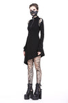 Punk zippered hollow shoulder dress DW218 - Gothlolibeauty