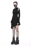 Punk zippered hollow shoulder dress DW218 - Gothlolibeauty
