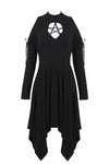 DARK IN LOVE Punk hollow star chest dress with sexy ribbon sleeves  DW233 - Gothlolibeauty