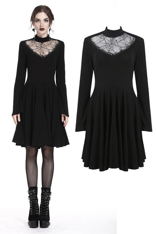 Spiderweb hearted punk dress DW237 - Gothlolibeauty