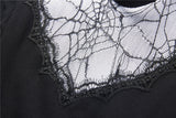 Spiderweb hearted punk dress DW237 - Gothlolibeauty