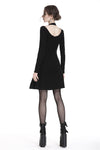 Punk crossed neckline sexy midi dress DW238 - Gothlolibeauty