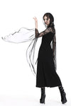 Gothic lacey hooded side slits maxi dress DW244 - Gothlolibeauty