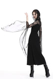 Gothic lacey hooded side slits maxi dress DW244 - Gothlolibeauty