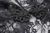 Gothic lacey hooded side slits maxi dress DW244 - Gothlolibeauty