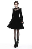 Gothic cross lacey velvet dress DW245 - Gothlolibeauty