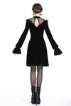 Gothic cross lacey velvet dress DW245 - Gothlolibeauty