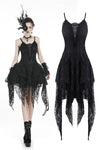 Gothic lolita elegant lace tasseled hem dress DW249 - Gothlolibeauty