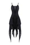 Gothic lolita elegant lace tasseled hem dress DW249 - Gothlolibeauty