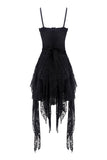 Gothic lolita elegant lace tasseled hem dress DW249 - Gothlolibeauty