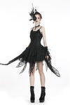 Gothic lolita elegant lace tasseled hem dress DW249 - Gothlolibeauty