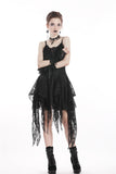 Gothic lolita elegant lace tasseled hem dress DW249 - Gothlolibeauty