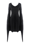 Punk dress with long hooked flower sleeves DW252 - Gothlolibeauty