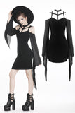 Gothic sexy tulle sleeves dress DW262 - Gothlolibeauty