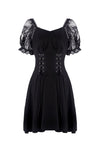 Gothic lolita lace-up chiffon dress DW264 - Gothlolibeauty