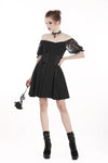 Gothic lolita lace-up chiffon dress DW264 - Gothlolibeauty