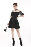 Gothic lolita lace-up chiffon dress DW264 - Gothlolibeauty