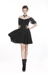 Gothic lolita lace-up chiffon dress DW264 - Gothlolibeauty