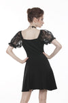 Gothic lolita lace-up chiffon dress DW264 - Gothlolibeauty