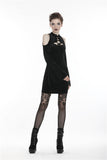 Gothic lace up neck dress with sexy hollow shoulders DW269 - Gothlolibeauty