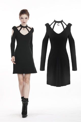 Women punk daily wear moon dress DW285 - Gothlolibeauty