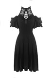 Gothic lady lacey lace up chest dress DW299 - Gothlolibeauty