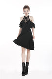 Gothic lady lacey lace up chest dress DW299 - Gothlolibeauty