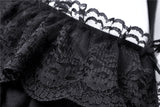 Gothic lady lacey lace up chest dress DW299 - Gothlolibeauty