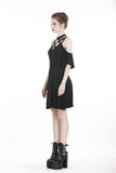 Punk off shoulder sexy dress with back lace up DW304 - Gothlolibeauty