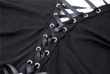Punk off shoulder sexy dress with back lace up DW304 - Gothlolibeauty