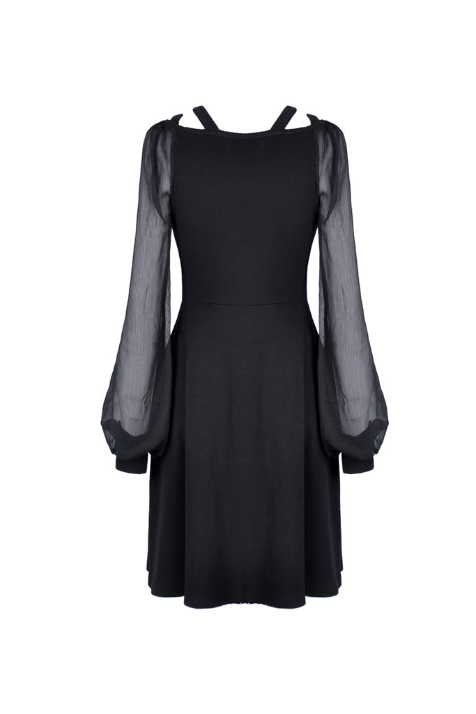 black star homecoming dress Black V Neck Ruffles Starry Homecoming Dresses Lisposa