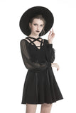 Black punk alternative star homecoming dresses DW330 - Gothlolibeauty