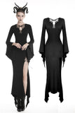 Gothic slashed maxi tight dress  DW332 - Gothlolibeauty