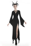 Gothic slashed maxi tight dress  DW332 - Gothlolibeauty