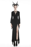 Gothic slashed maxi tight dress  DW332 - Gothlolibeauty